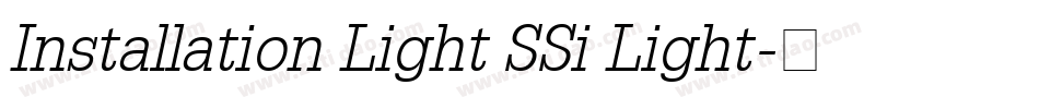 Installation Light SSi Light字体转换